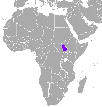 Mongalla gazelle habitat map