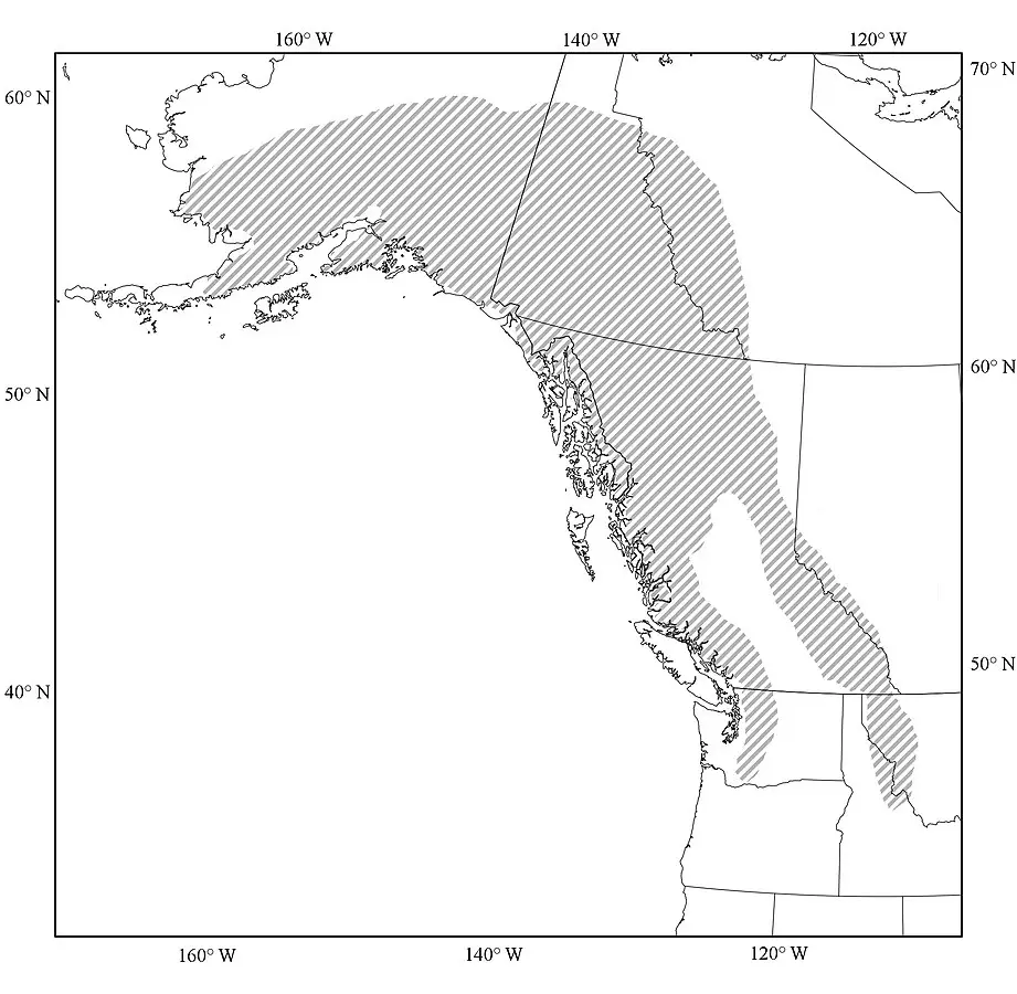 Hoary Marmot habitat map