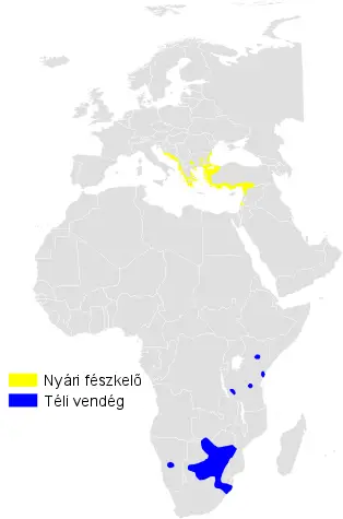 Olive-tree warbler habitat map