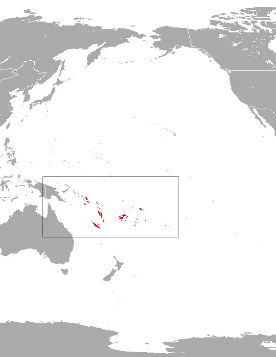 Pteropus tonganus карта середовища проживання