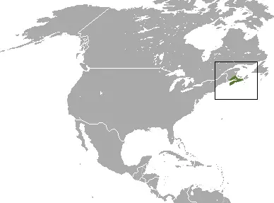 Maritime shrew habitat map