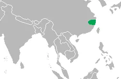Chinese Alligator habitat map