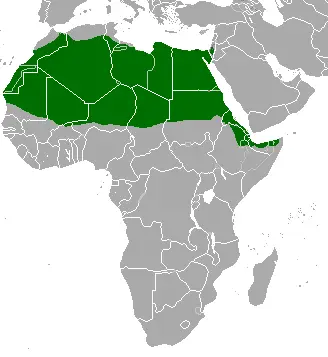 Dorcas Gazelle habitat map