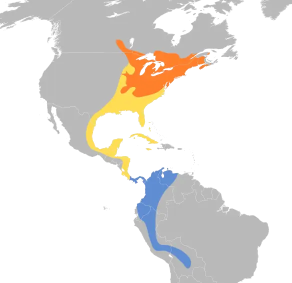 Scarlet Tanager habitat map