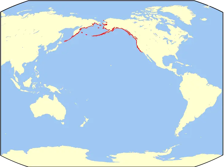 Чистун тихоокеанський карта середовища проживання