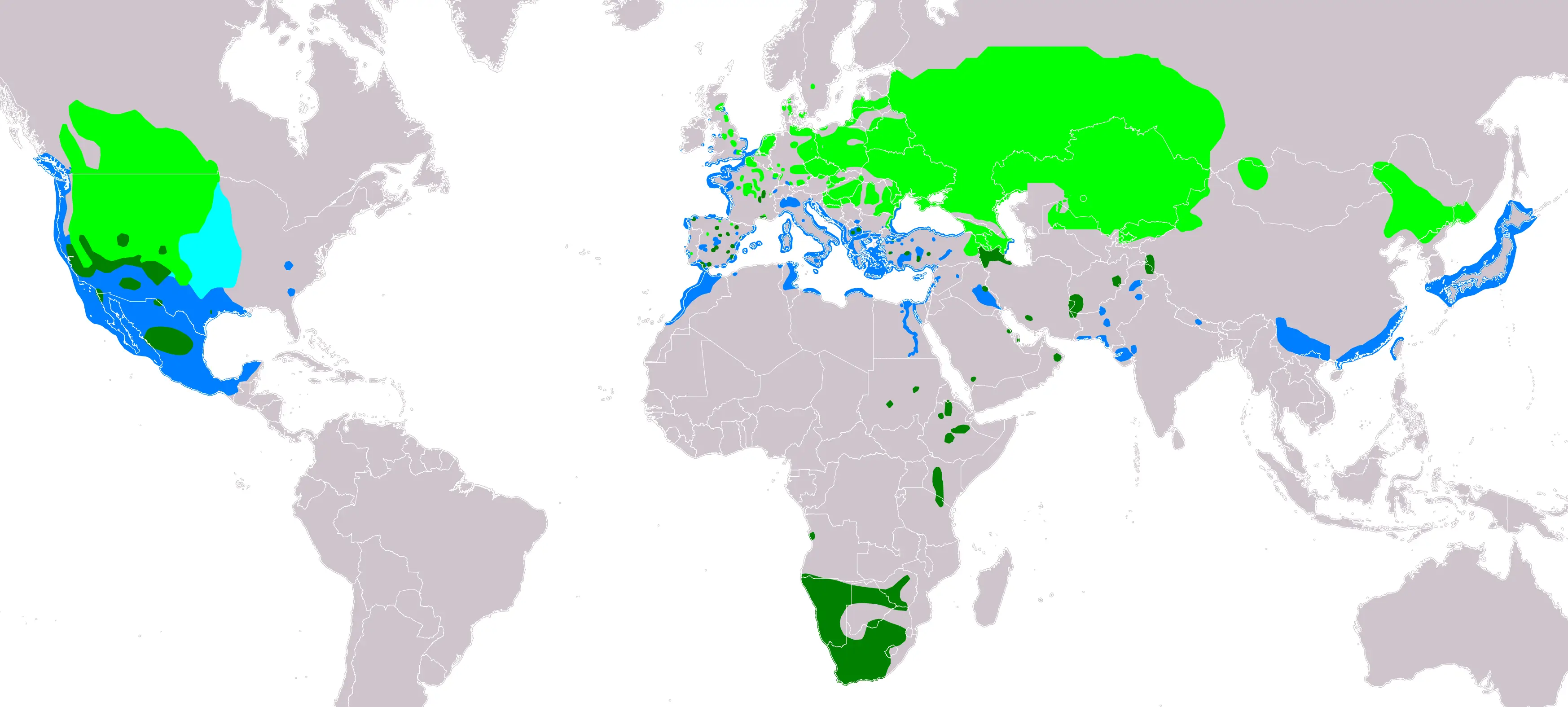 Пірникоза чорношия карта середовища проживання