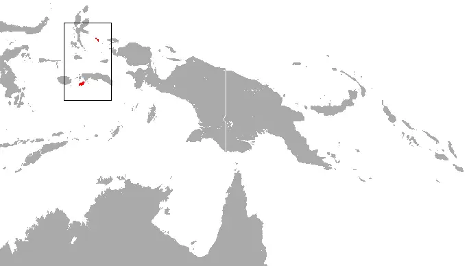 Pteropus argentatus карта середовища проживання