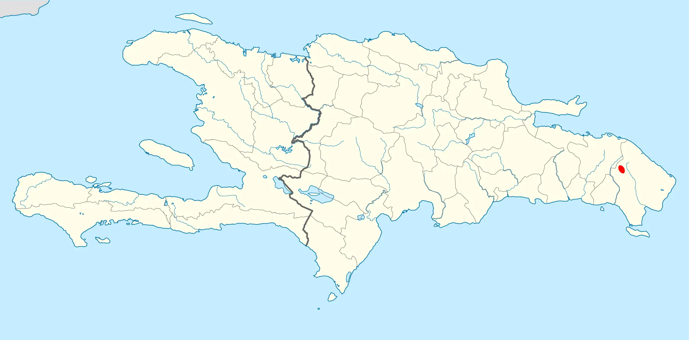 Hispaniolan tailspot sphaero habitat map