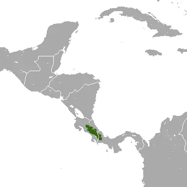 Talamancan small-eared shrew habitat map