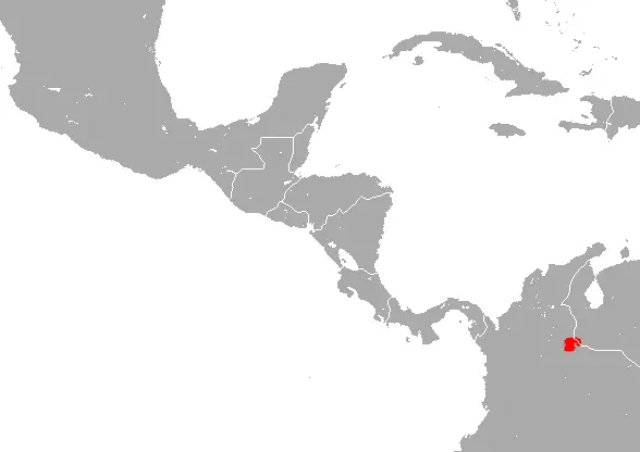 Tamá small-eared shrew habitat map