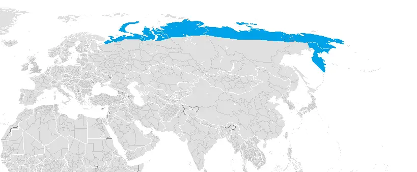 Tundra wolf habitat map