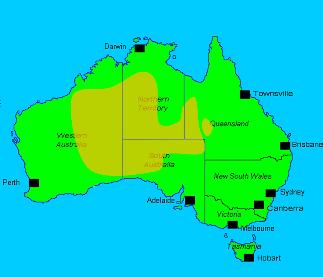 Australian Feral Camel habitat map