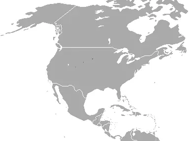 Тхір чорноногий карта середовища проживання