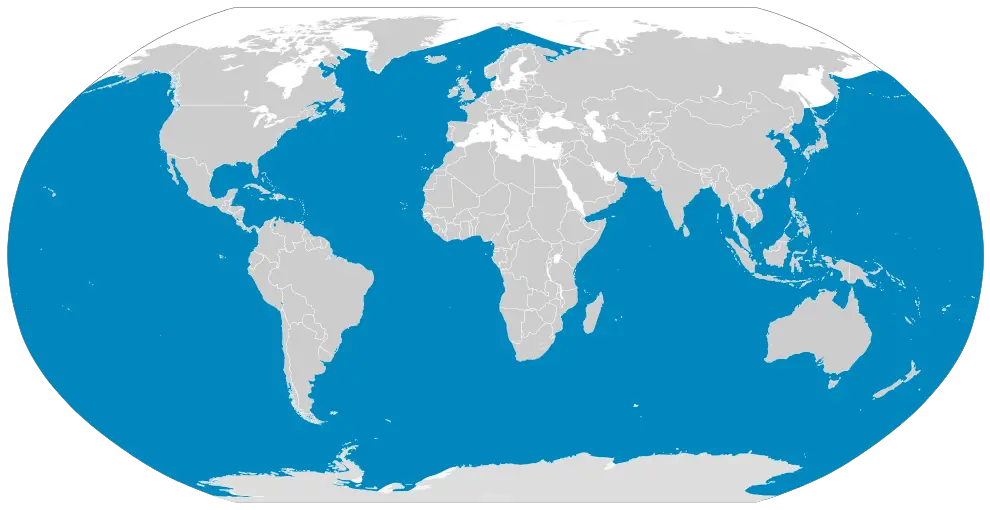 Кит синій карта середовища проживання