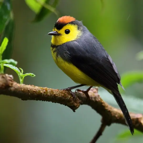 Collared whitestart, Monteverde Cloud Forest Reserve, Costa Rica