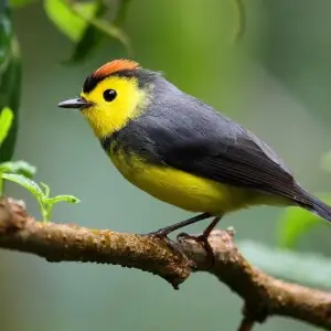 Collared whitestart, Monteverde Cloud Forest Reserve, Costa Rica